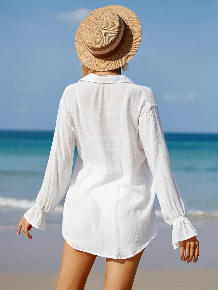 Saída-de-Praia-Elegante-Conjunto-Camisa-e-Short