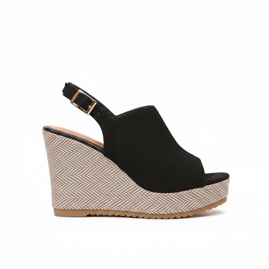 Sandália Feminina Salto Plataforma Ankle-Strap