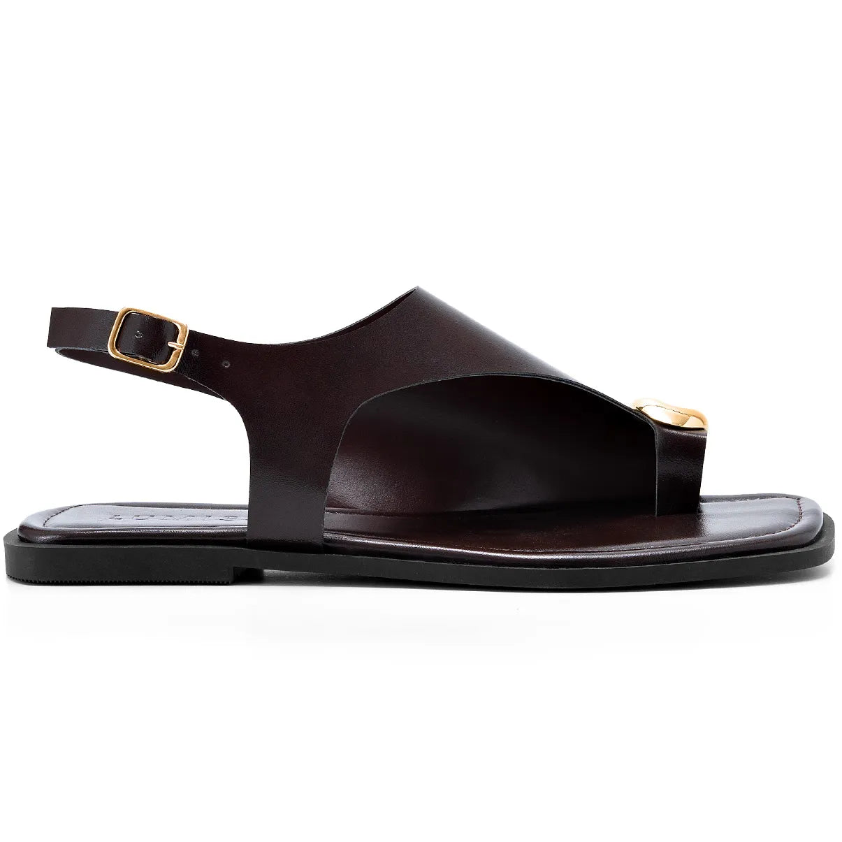 Sandália Feminina Rasteira Flat Metalizada