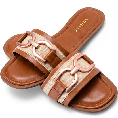 Sandália-Feminina-Rasteira-Caramelo