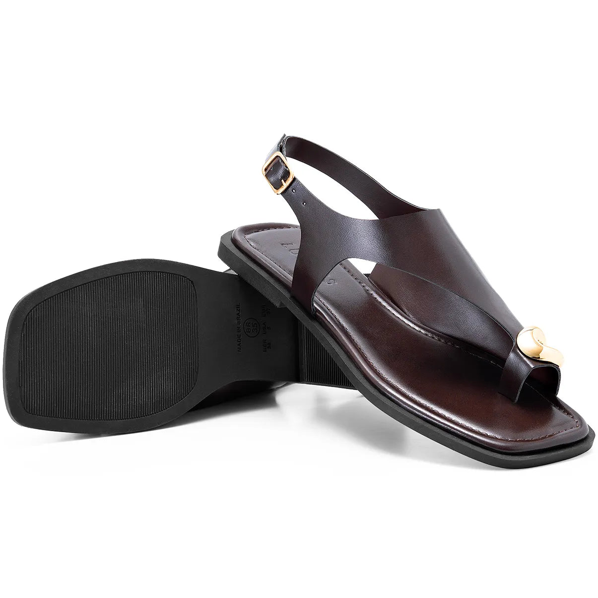 Sandália-Feminina-Rasteira-Flat-Metalizada