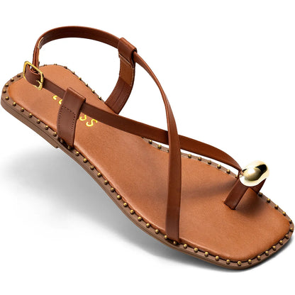 Sandália-Feminina-Rasteira-Metalizada