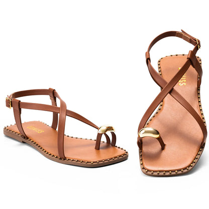 Sandália-Feminina-Rasteira-Metalizada