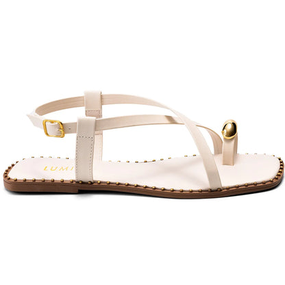 Sandália-Feminina-Rasteira-Metalizada