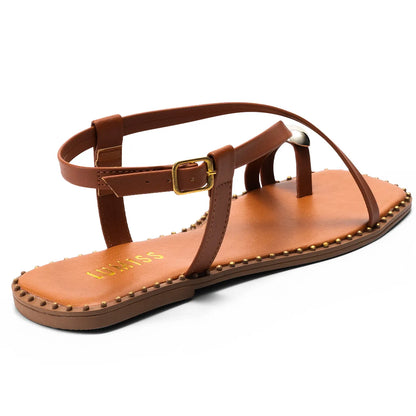 Sandália-Feminina-Rasteira-Metalizada