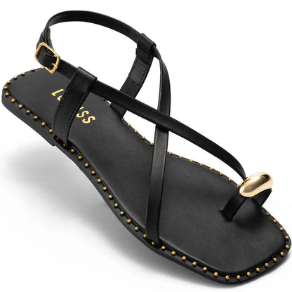 Sandália-Feminina-Rasteira-Metalizada