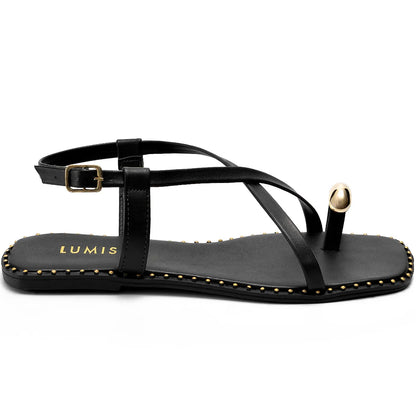 Sandália-Feminina-Rasteira-Metalizada