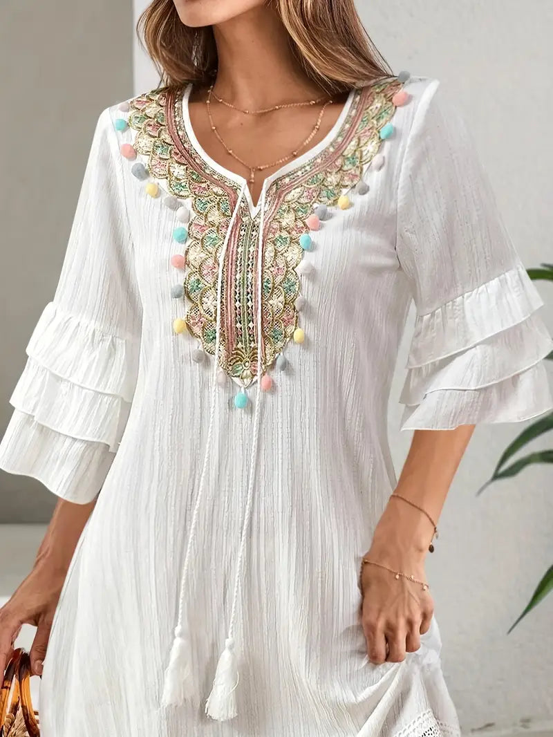 Vestido-Midi-de-Manga