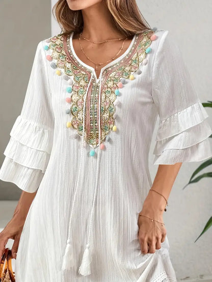 Vestido-Midi-de-Manga