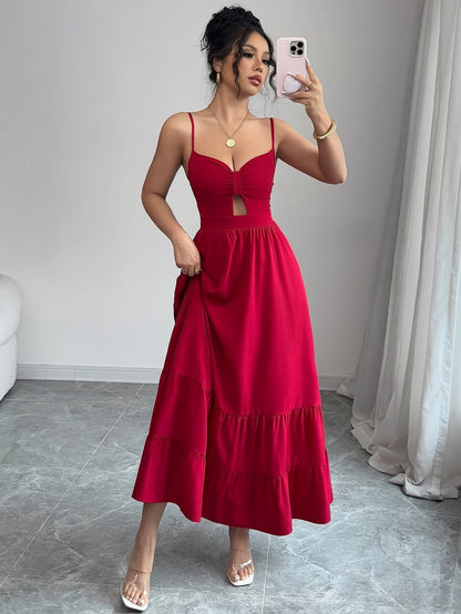 Vestido-Vermelho-Alça-Fina
