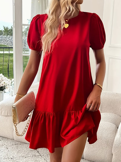 Vestido-Vermelho-Curto-Com-Babado