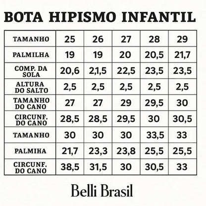 Bota de Hipismo de Couro Infantil