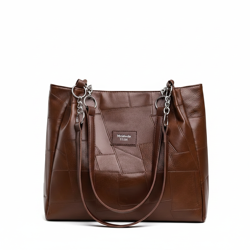 Bolsa Couro Marrom - Fundo Branco