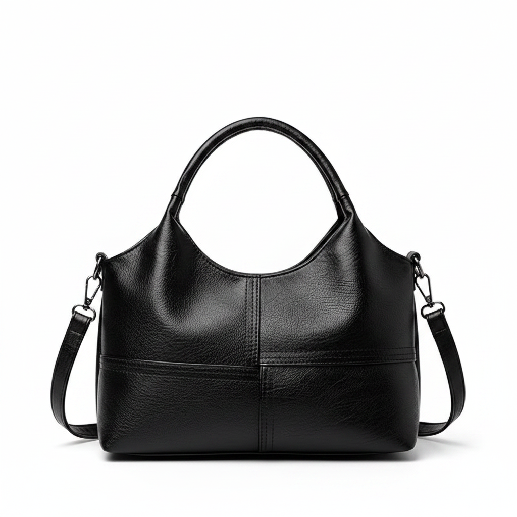 Bolsa Tiracolo Preta - Fundo Branco