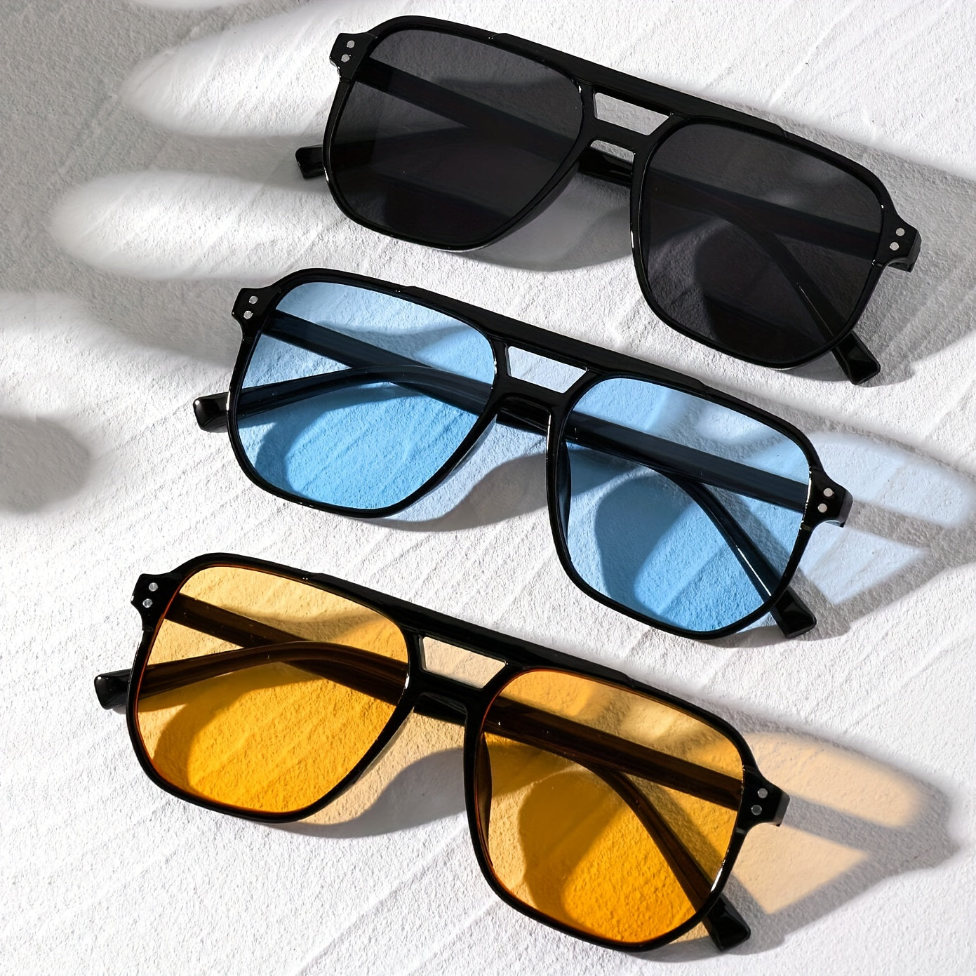 Óculos-De-sol-Vintage-Madri-Kit 3Unid