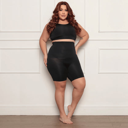 Short Cinta Modeladora 4 Barbatanas Alta Compressão Empina Bumbum