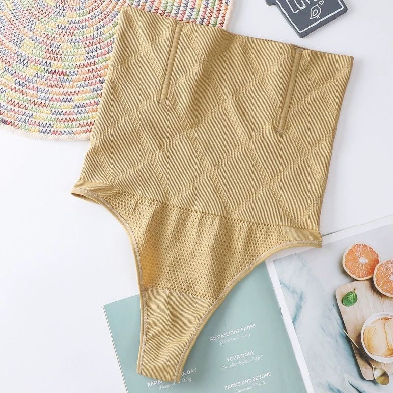 Calcinha Cinta Modeladora Cintura Alta Compressão Fio Dental Duplo