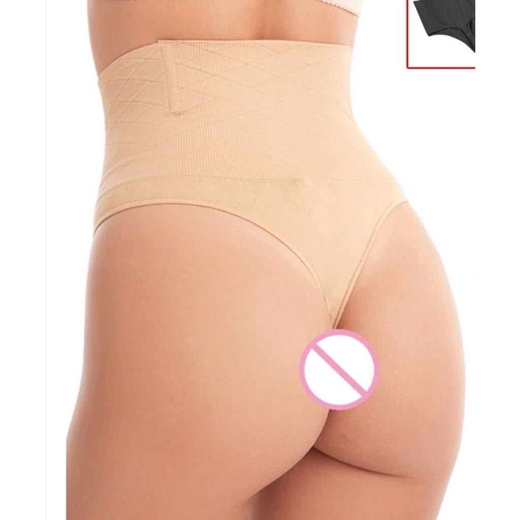 Calcinha Cinta Modeladora Cintura Alta Compressão Fio Dental Duplo