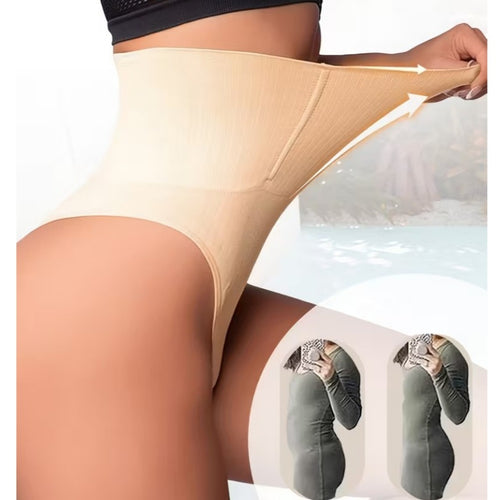 Calcinha Cinta Modeladora Cintura Alta Compressão Fio Dental Duplo