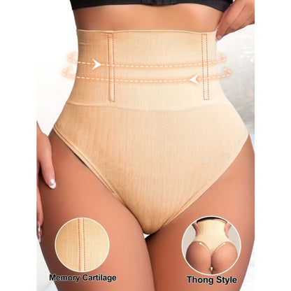 Calcinha Cinta Modeladora Cintura Alta Compressão Fio Dental Duplo