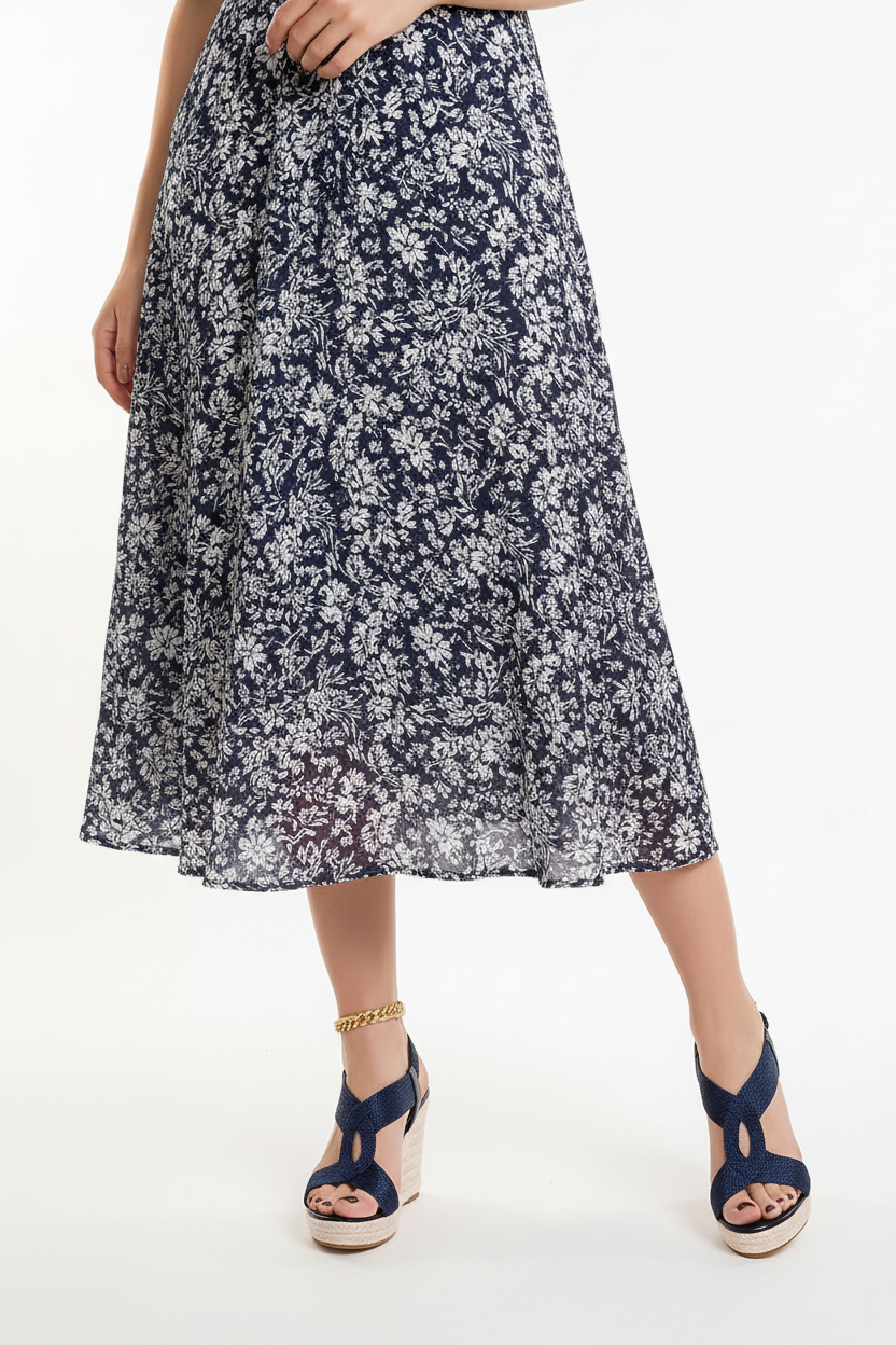 Vestido floral - Alice Azul Marinho